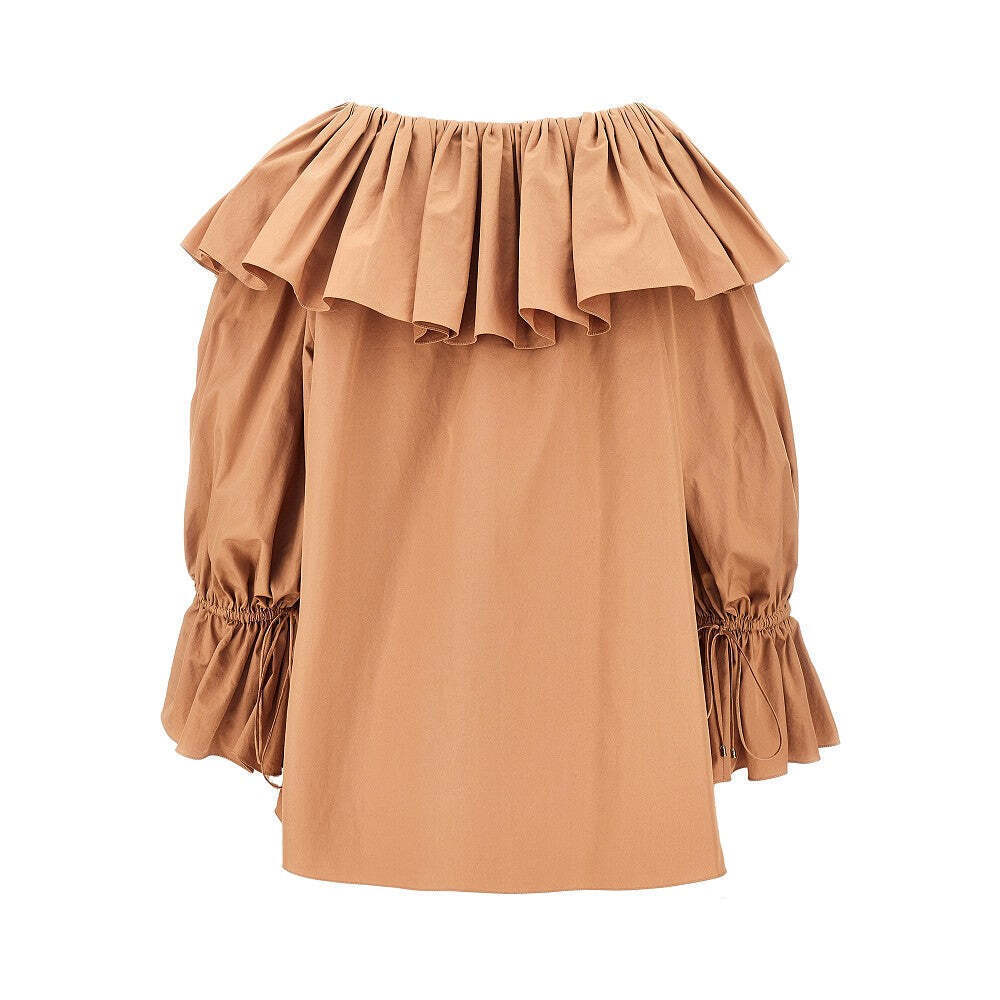 Chloe' Ruffled Poplin Blouse - Picture 3 of 3